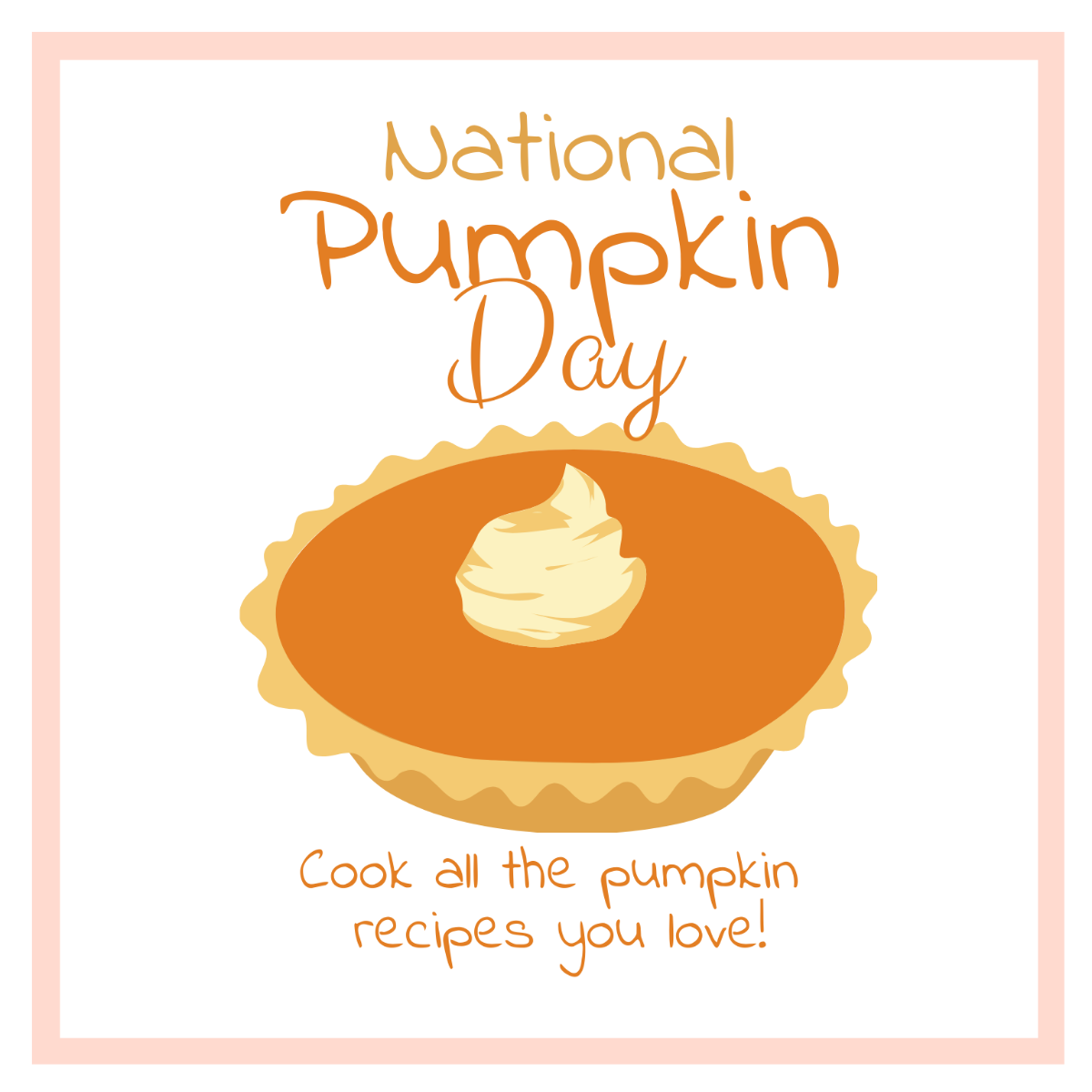 National Pumpkin Day Poster Vector Template