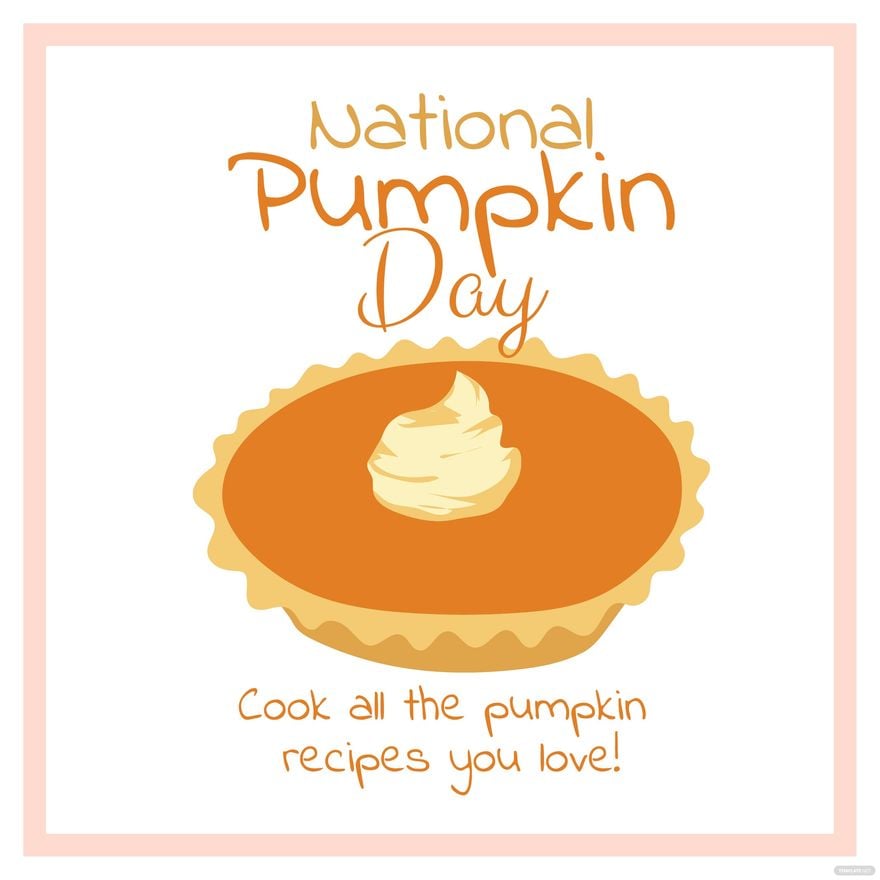 National Pumpkin Day Poster Vector