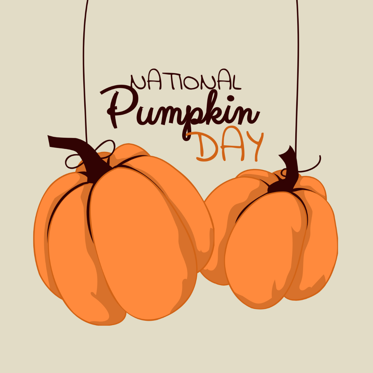 Free National Pumpkin Day Vector Template