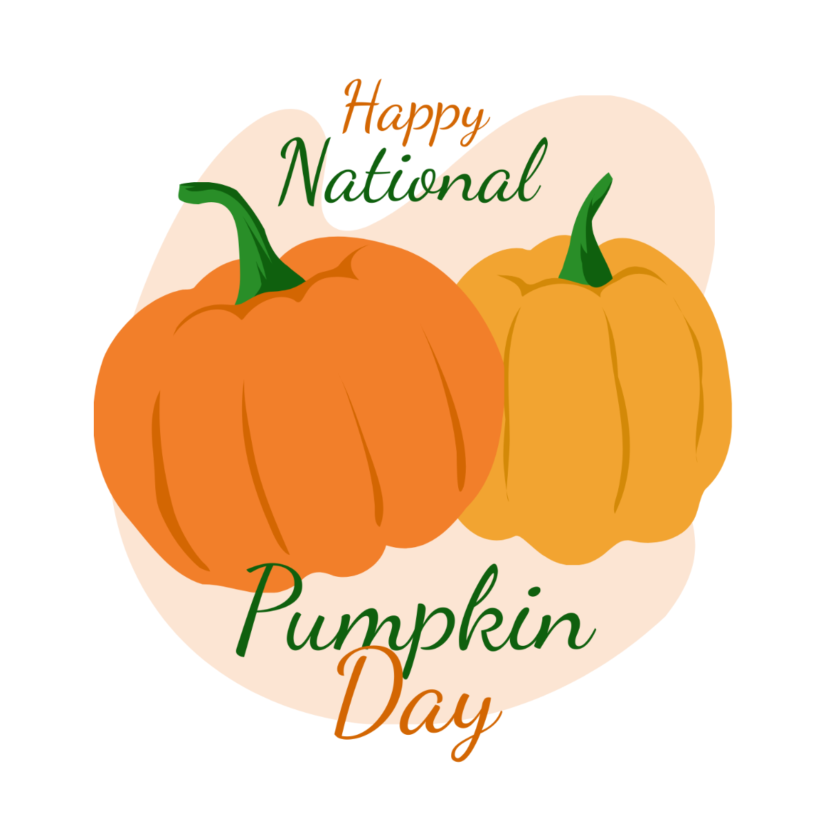 Happy National Pumpkin Day Vector Template