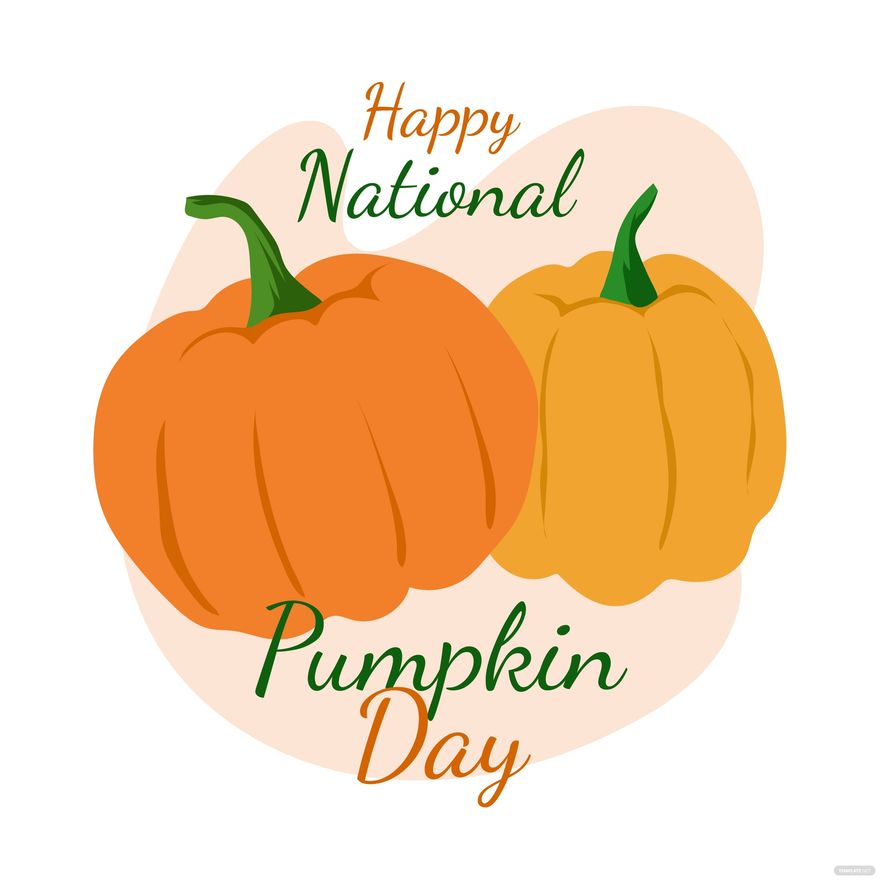 FREE National Pumpkin Day Vector Image Download in Illustrator