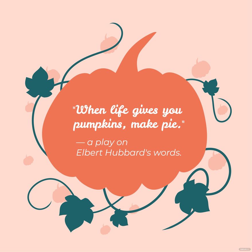 National Pumpkin Day Quote Vector