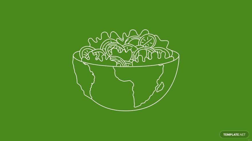 World Food Day Drawing Background