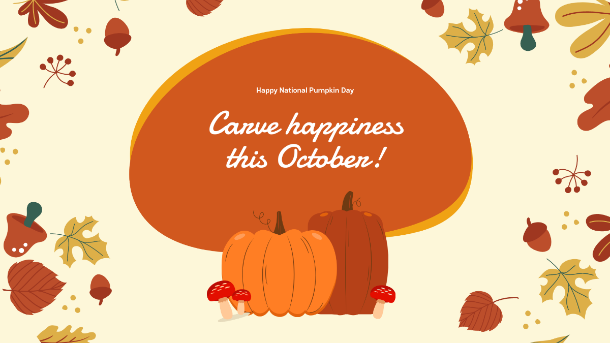 Free National Pumpkin Day Flyer Background Template