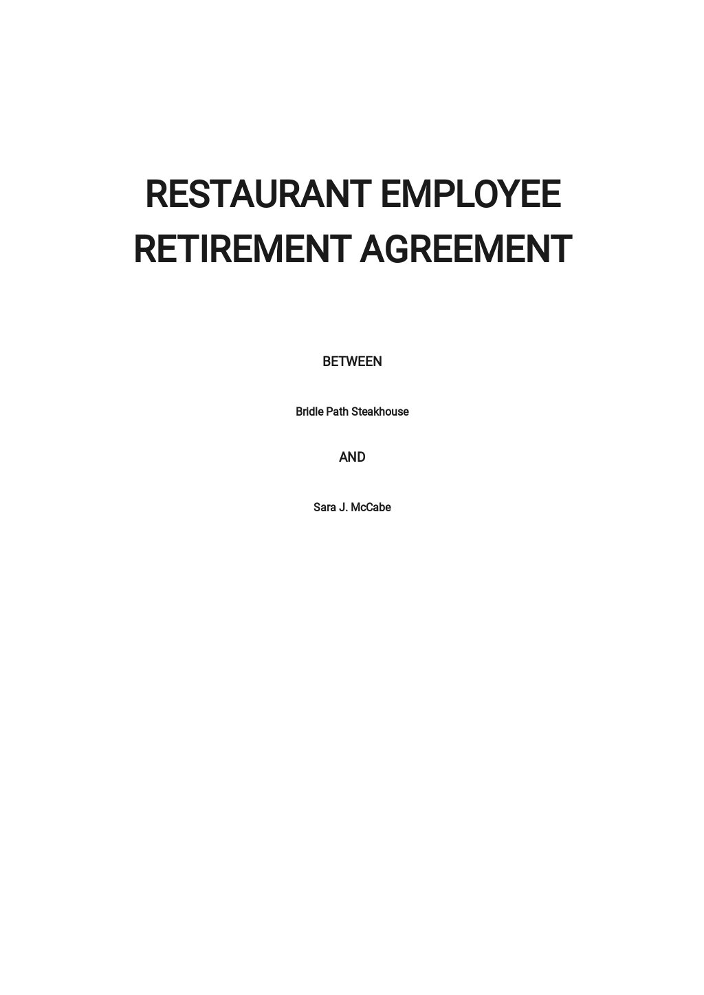 Restaurant Employee Retirement Agreement Template.jpe