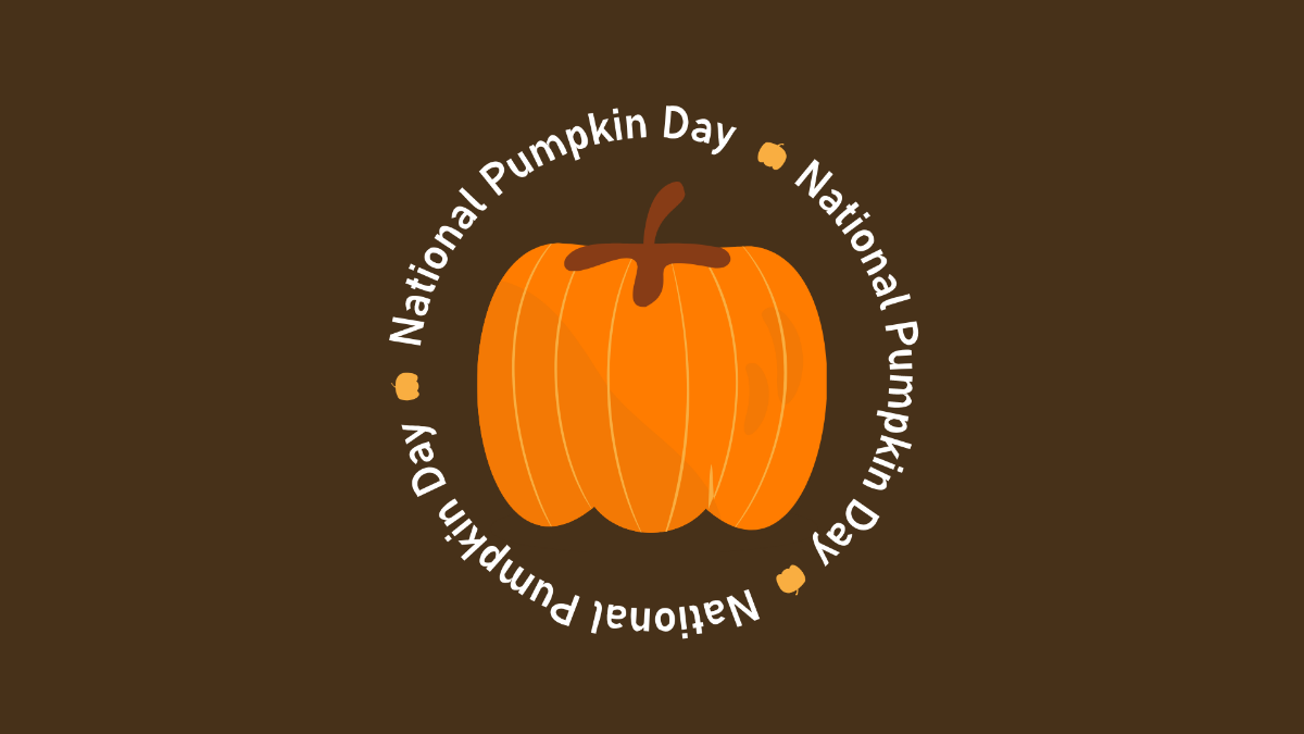 Free National Pumpkin Day Background Template