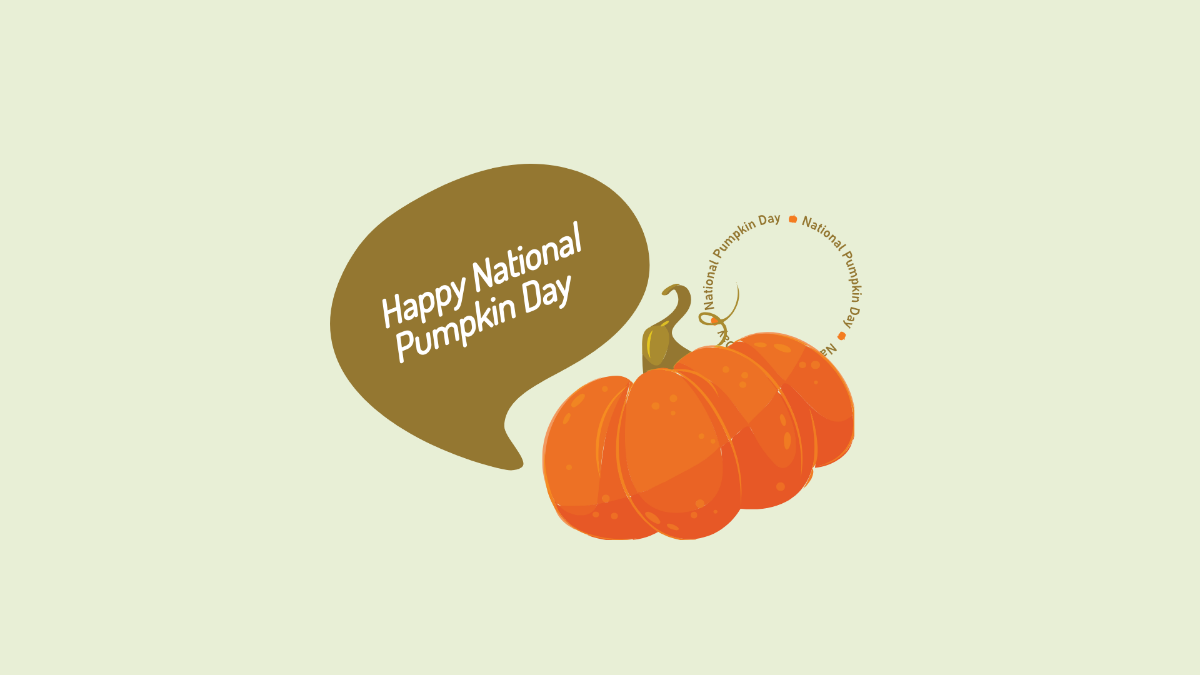 Free Happy National Pumpkin Day Background Template