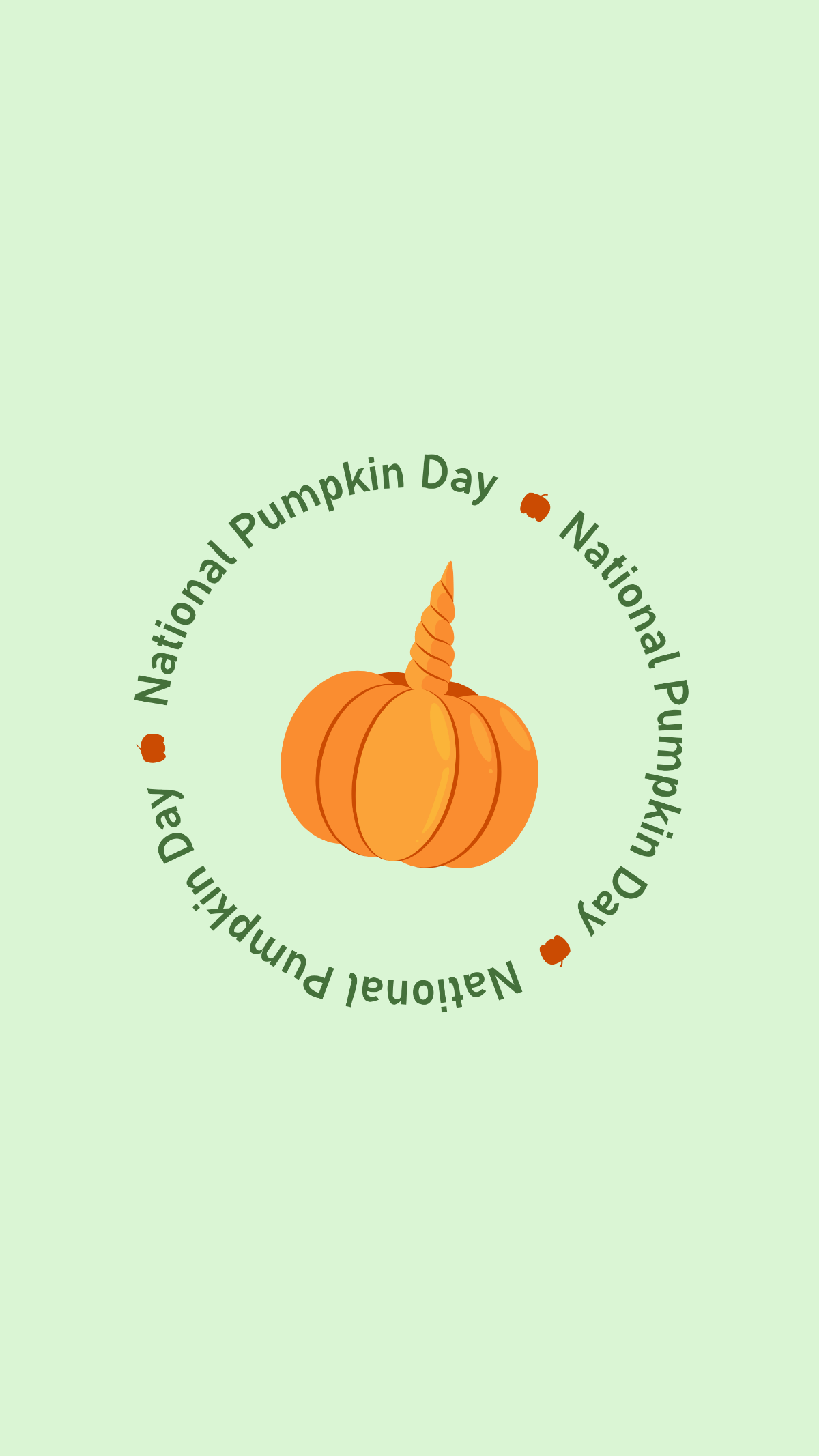 National Pumpkin Day iPhone Background Template