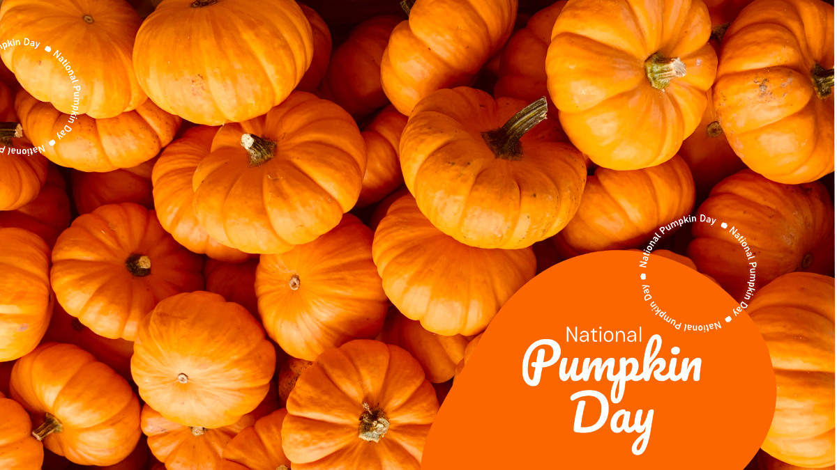 National Pumpkin Day Photo Background Template