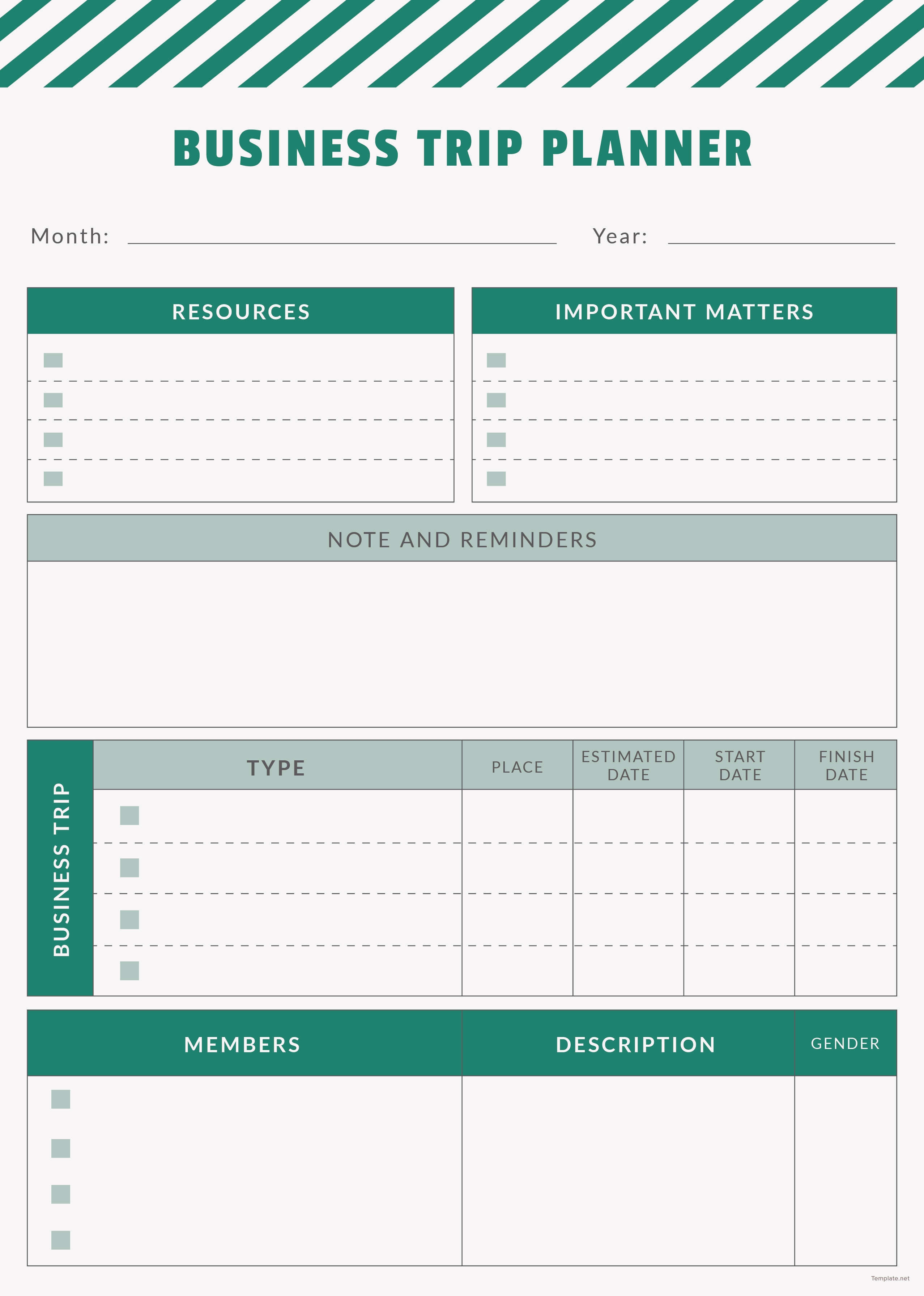 Free Business Trip Planner Template in Adobe Illustrator | Template.net