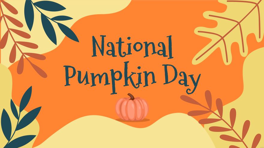 Free National Pumpkin Day Greeting Card Background - Download in PDF ...