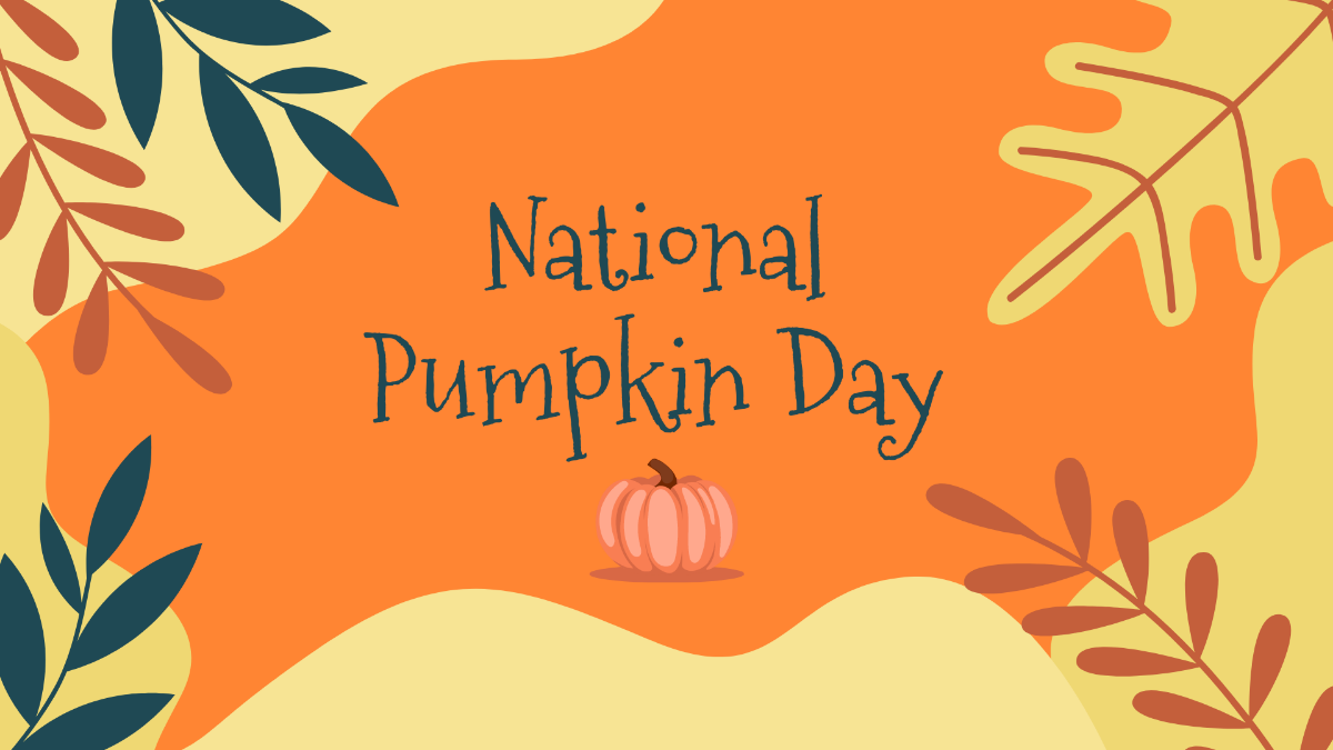 National Pumpkin Day Banner Background Template