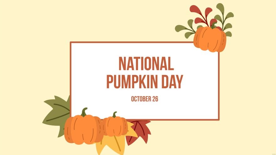 National Pumpkin Day Design Background