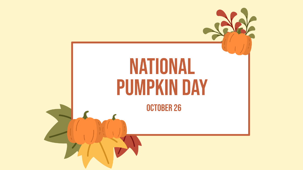 Free National Pumpkin Day Design Background Template