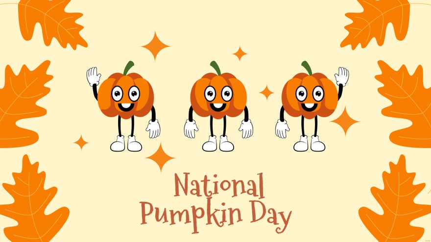 National Pumpkin Day Cartoon Background