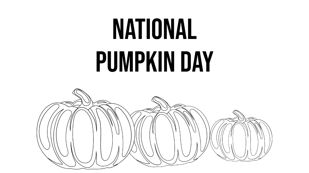 National Pumpkin Day Drawing Background Template