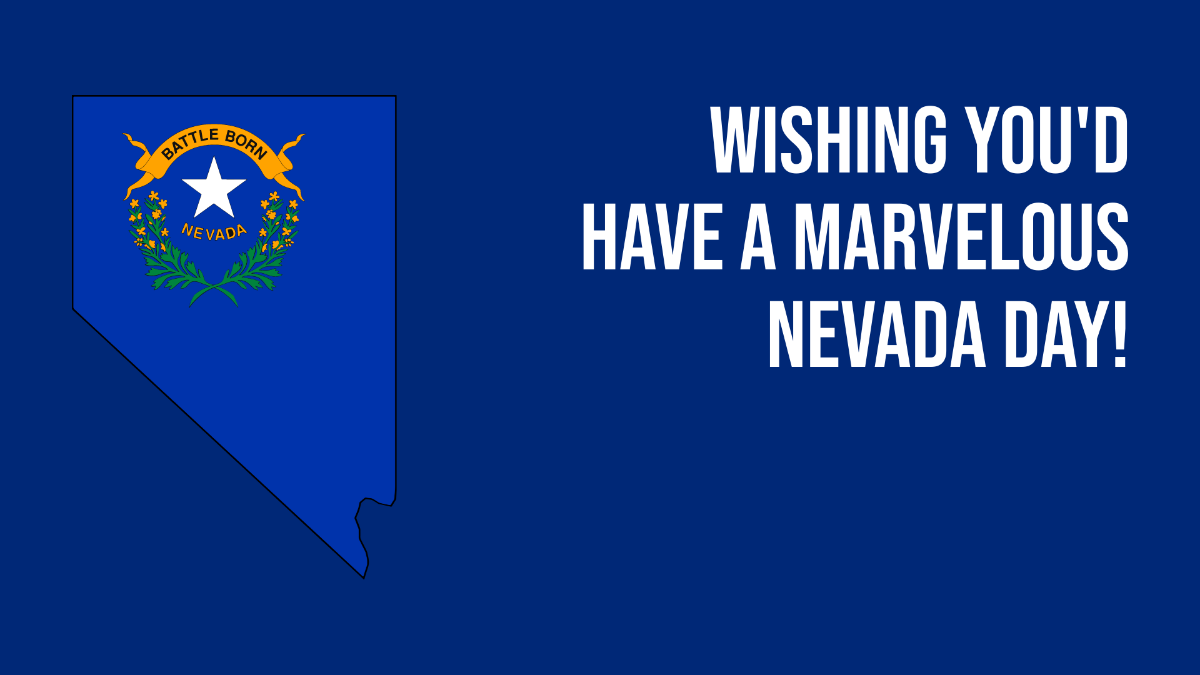 Nevada Day Wishes Background Template