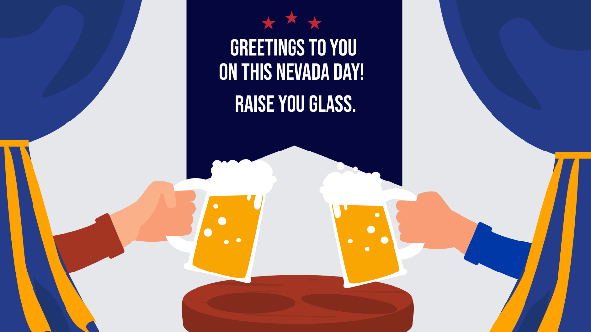 Nevada Day Greeting Card Background Template