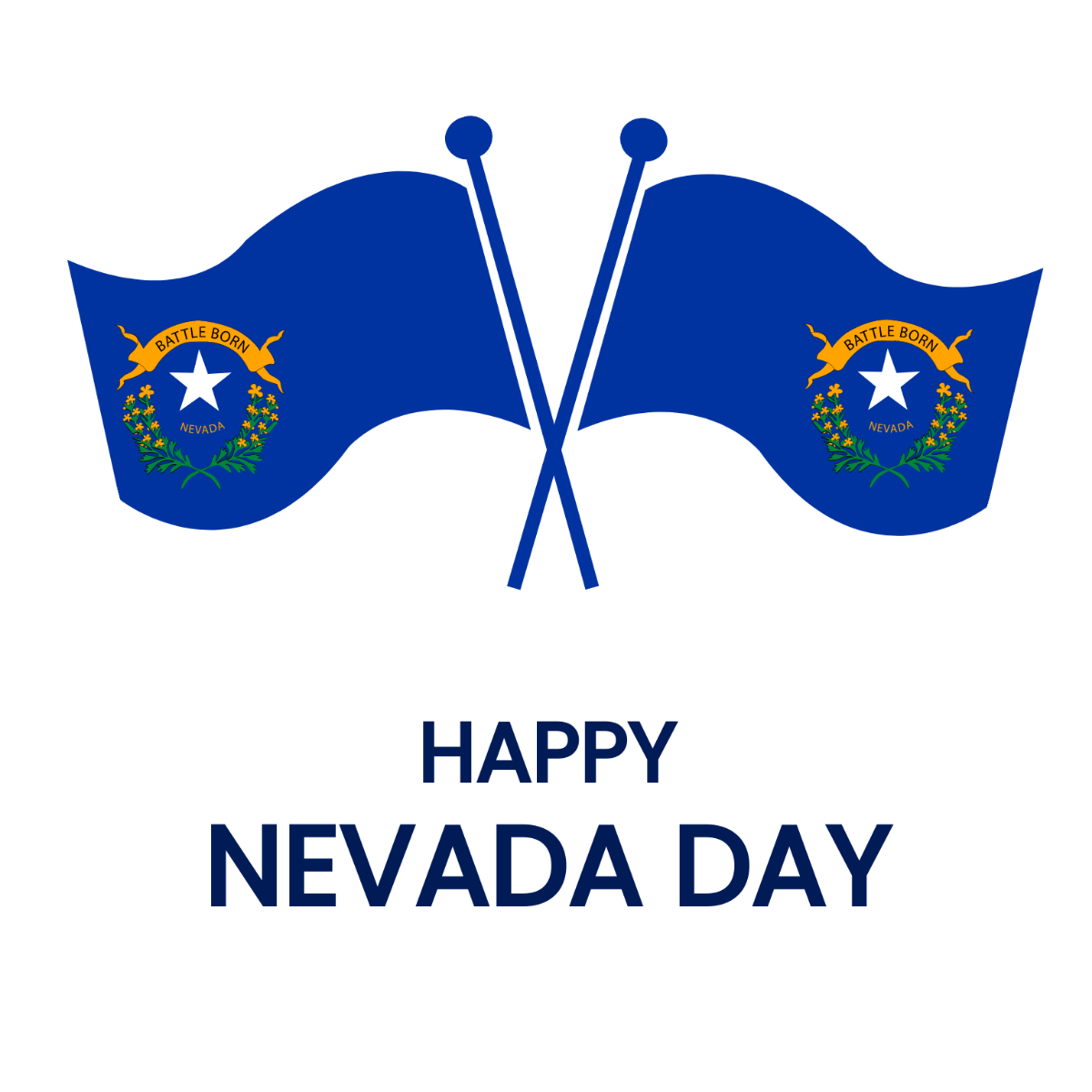 Happy Nevada Day Vector Template