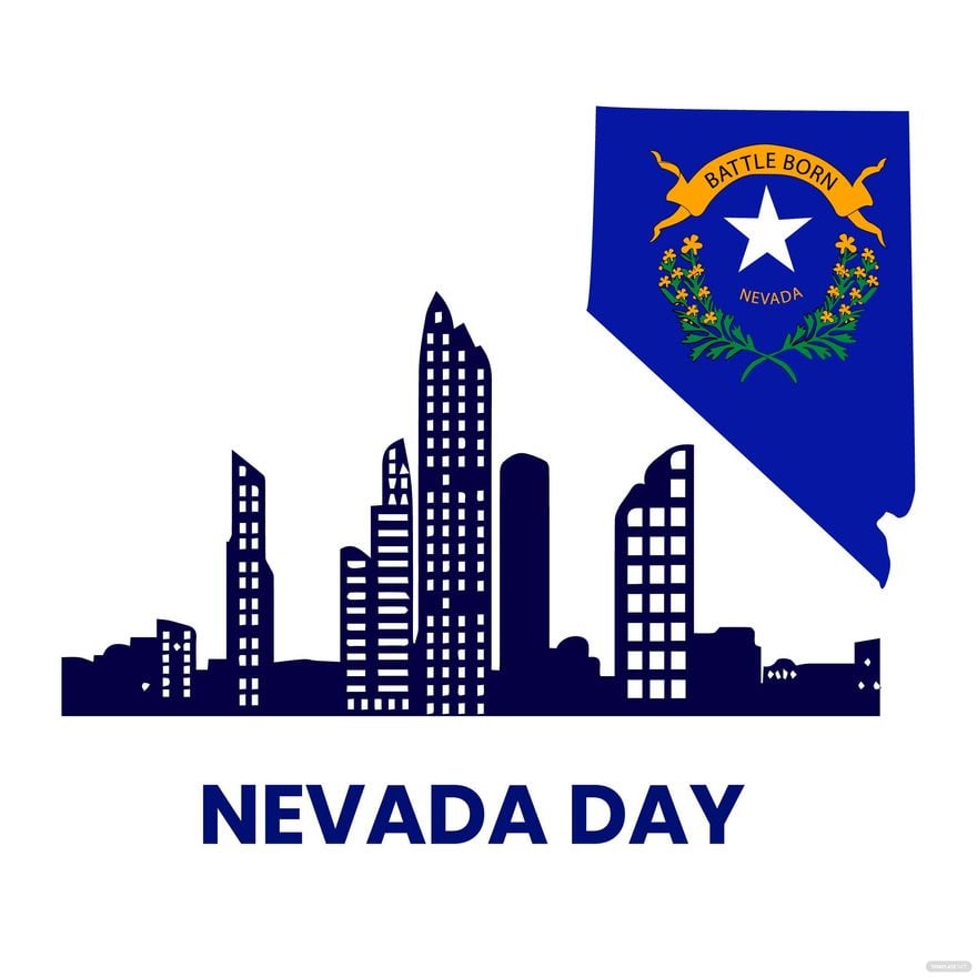 Happy Nevada Day Illustration
