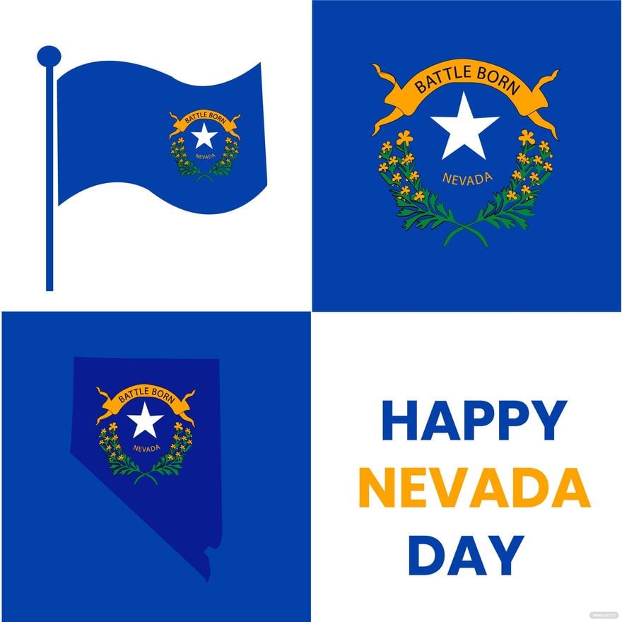Nevada Day Illustration in Illustrator, SVG, PNG, JPG, EPS, PSD