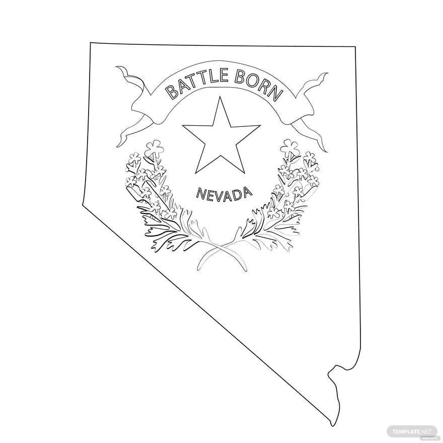 Nevada Day Drawing Vector
