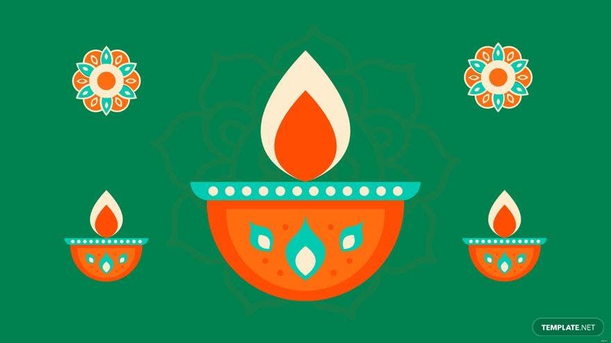 Diwali Green Background - EPS, Illustrator, JPG, PSD, PNG, PDF, SVG |  