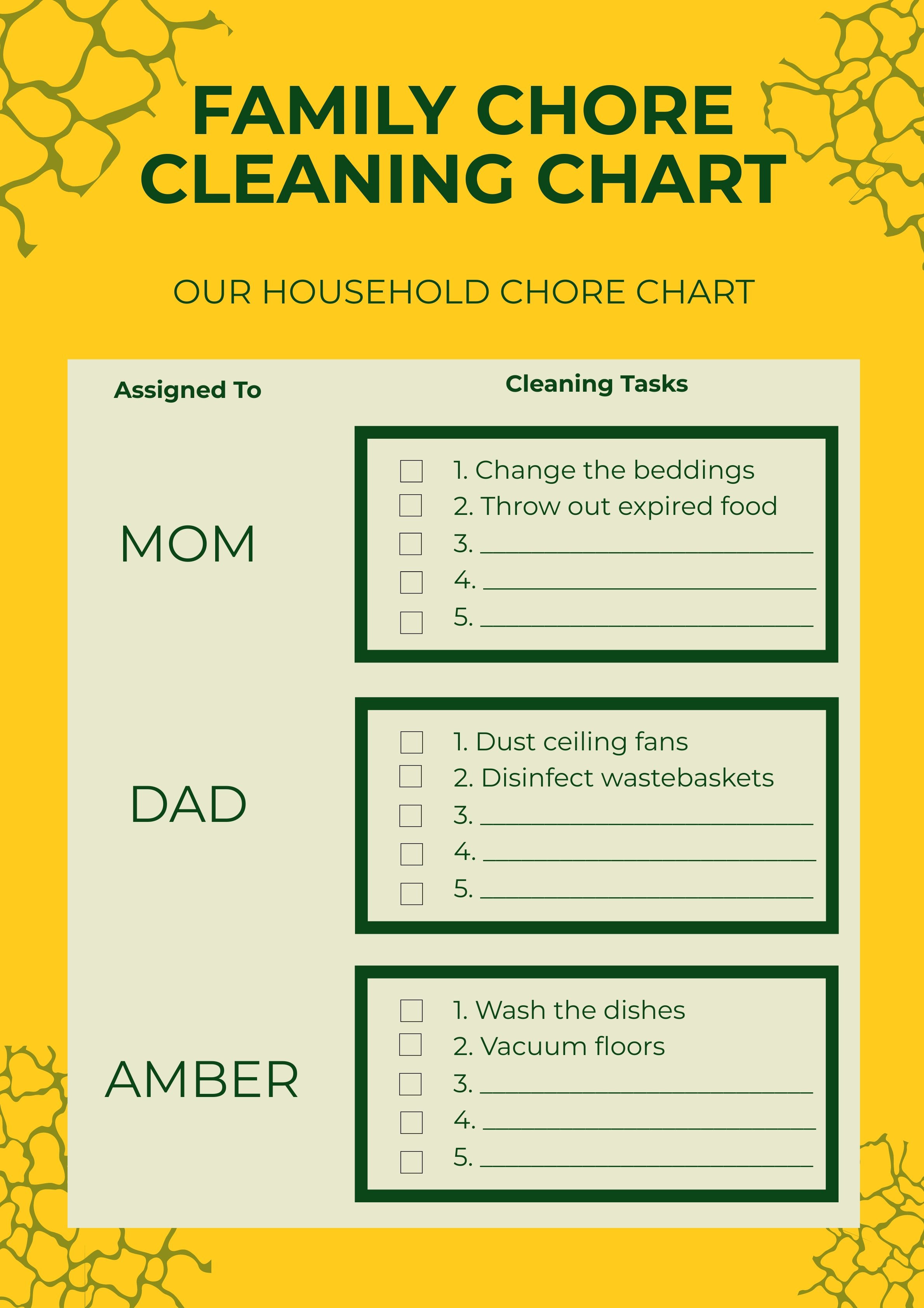 Free Printable Chore Chart For Adults (And Cleaning Checklist)