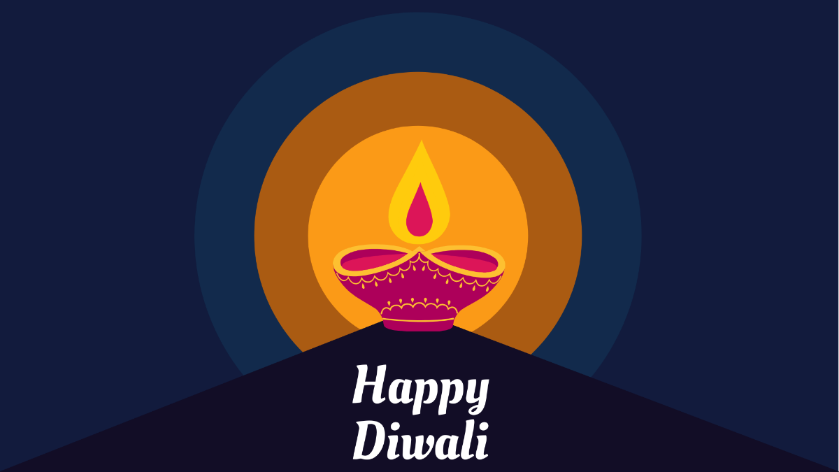 Diwali Blue Background Template