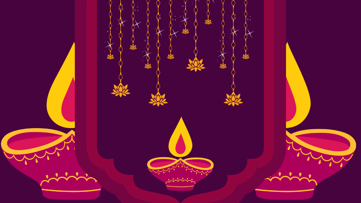 Diwali Cartoon Background Template