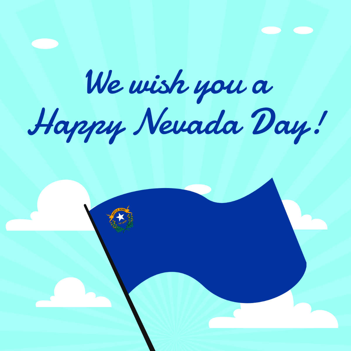 Nevada Day Wishes Vector Template