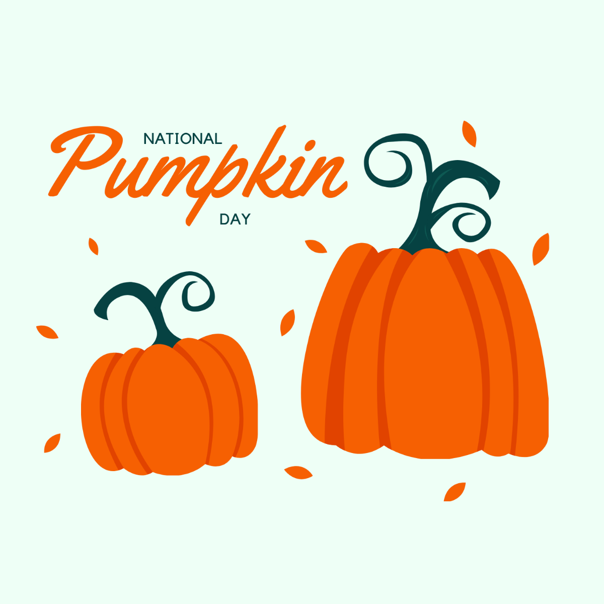 Free National Pumpkin Day Clipart Vector Template