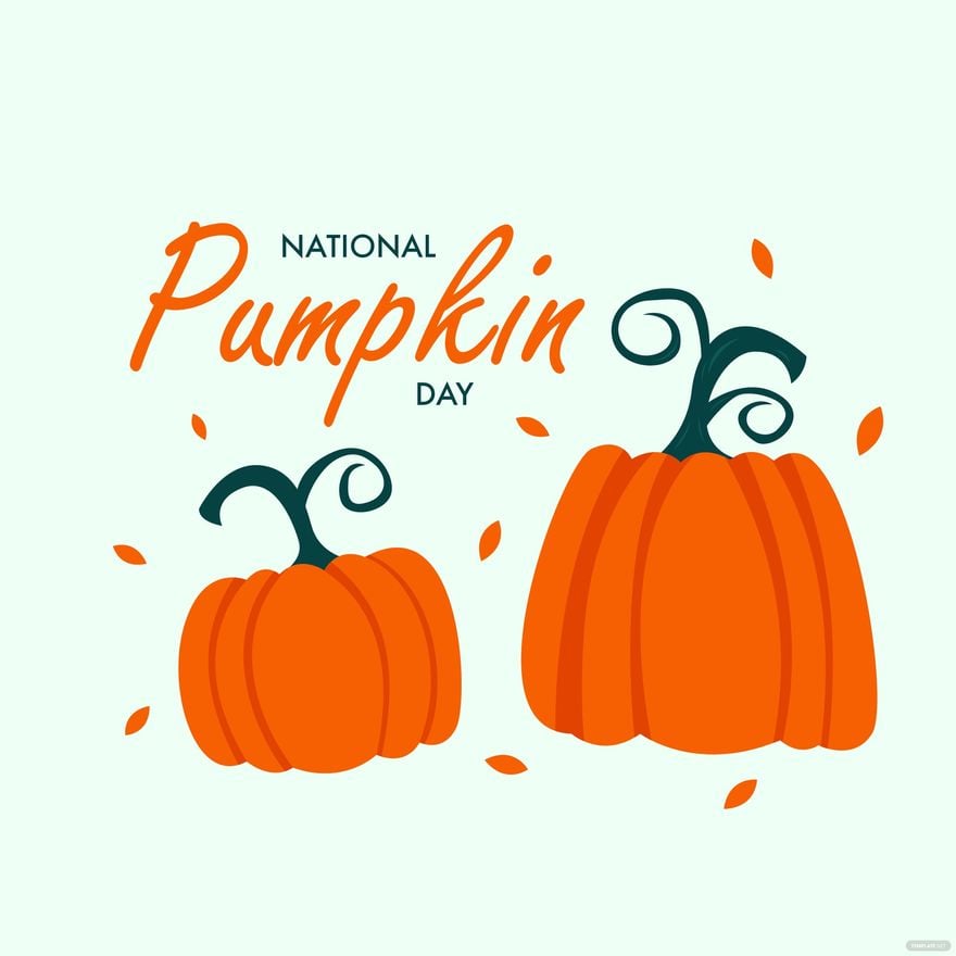 National Pumpkin Day Clipart Vector