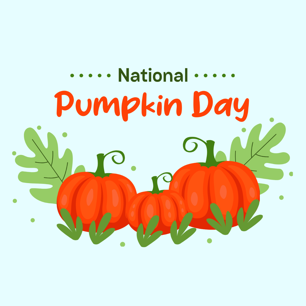 Free National Pumpkin Day Celebration Vector Template