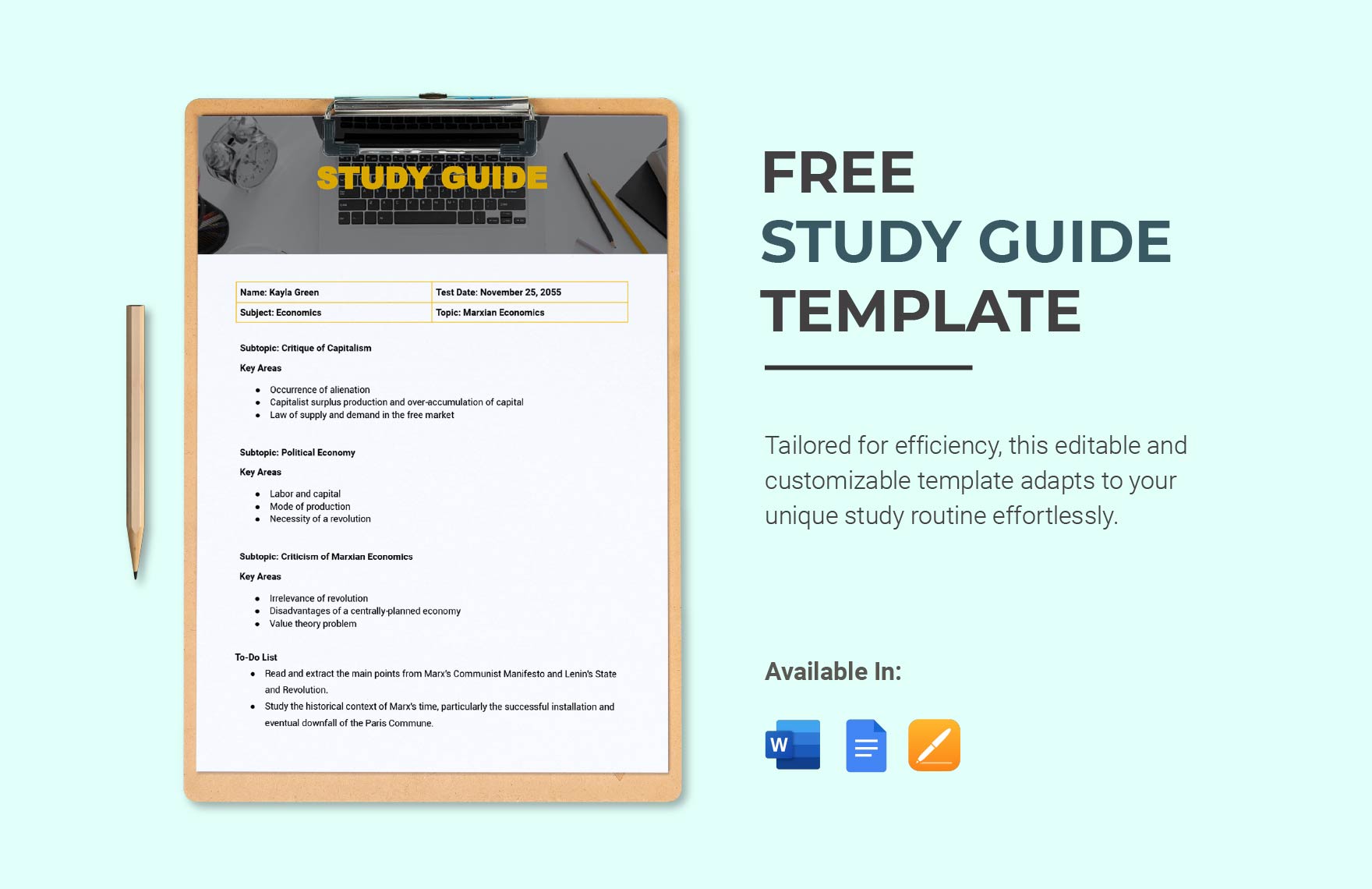 Study Guide Template in Google Docs FREE Download Template net