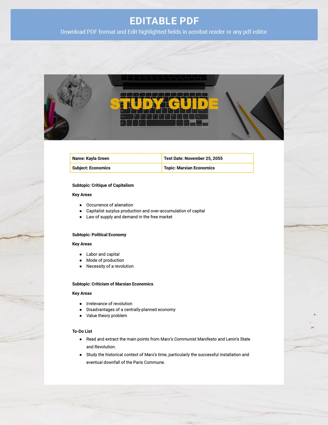Study Guide Template Download in Word Google Docs Apple Pages