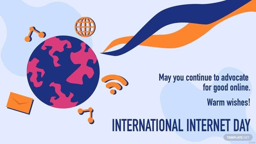Free International Internet Day Wishes Background