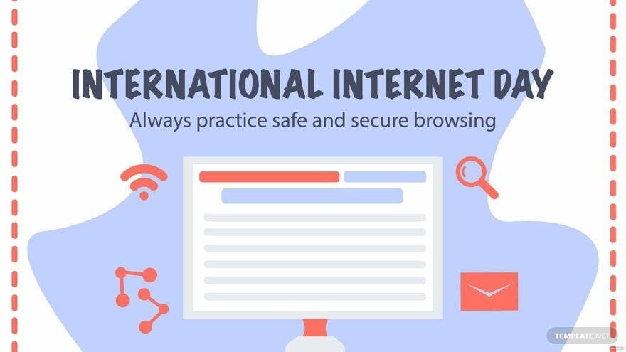Free International Internet Day Flyer Background