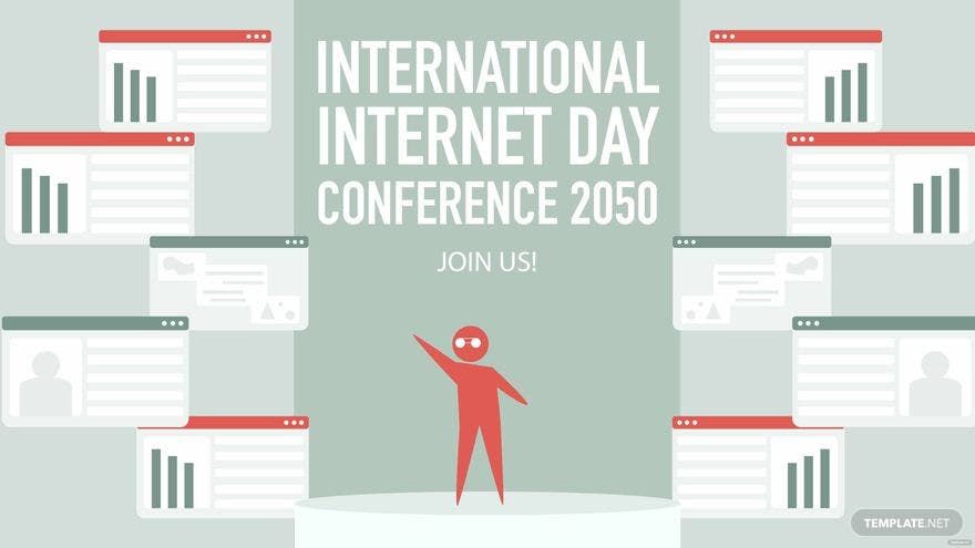 International Internet Day Invitation Background