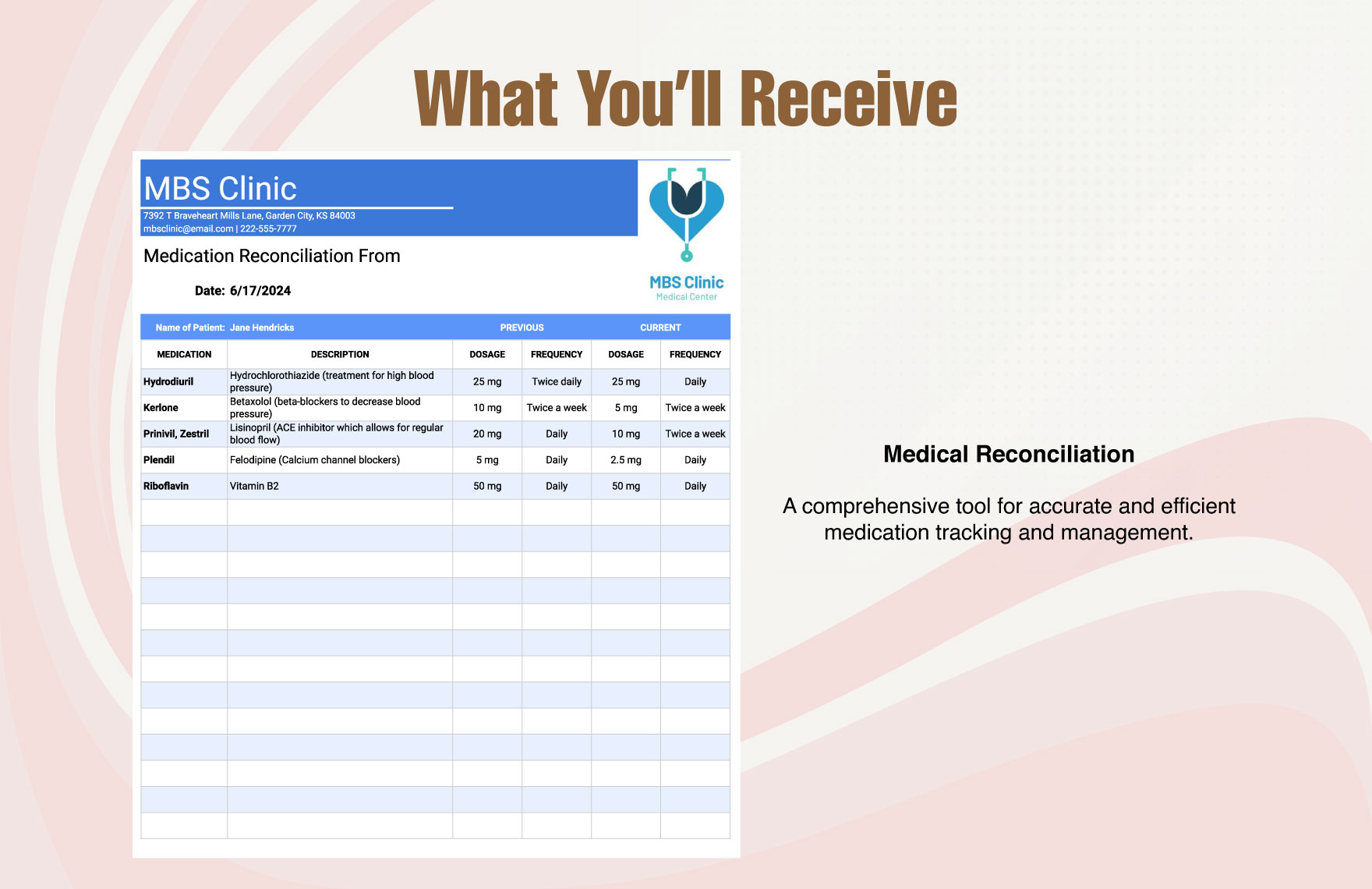 Medication Reconciliation Template