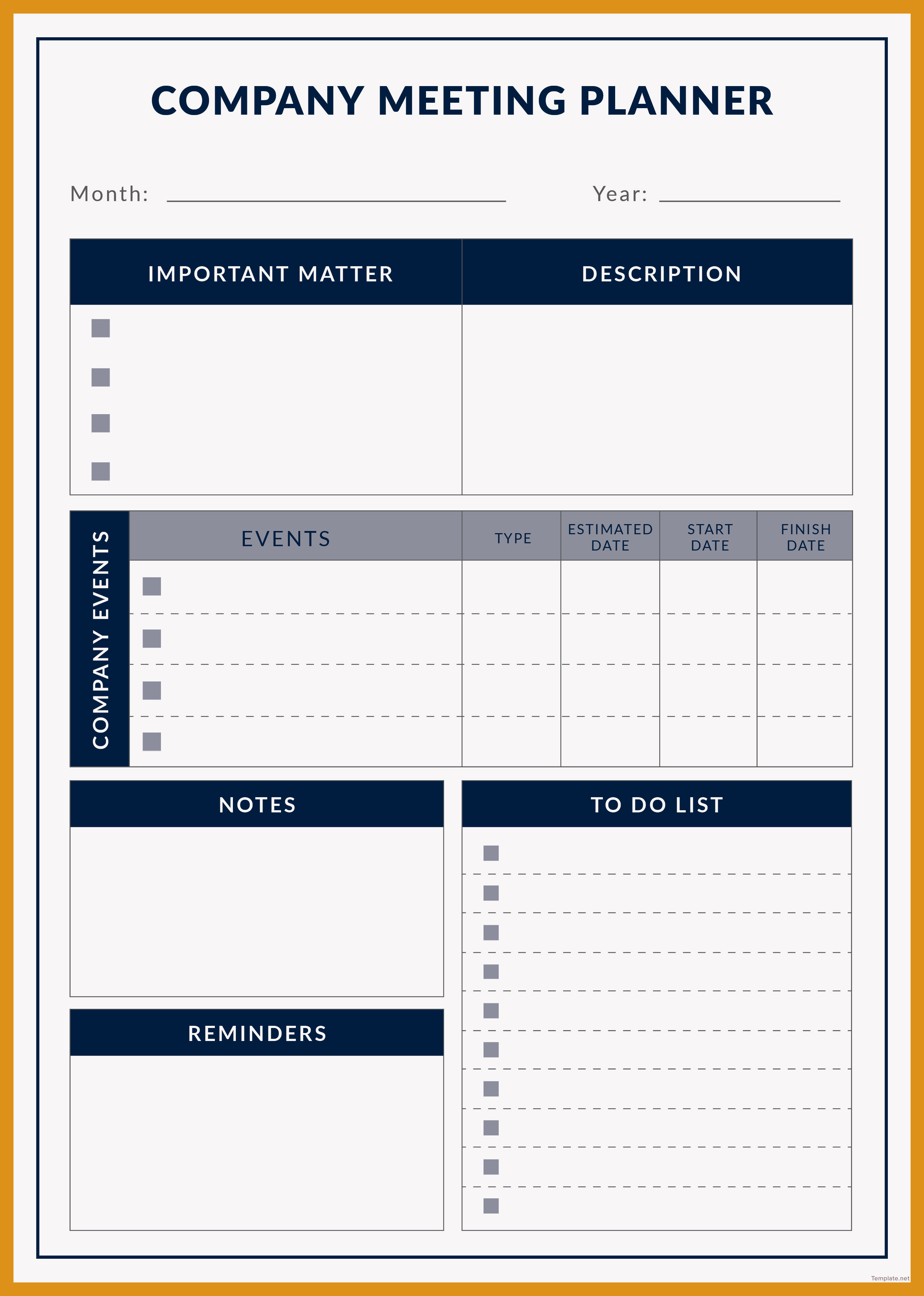 excel meeting agenda template