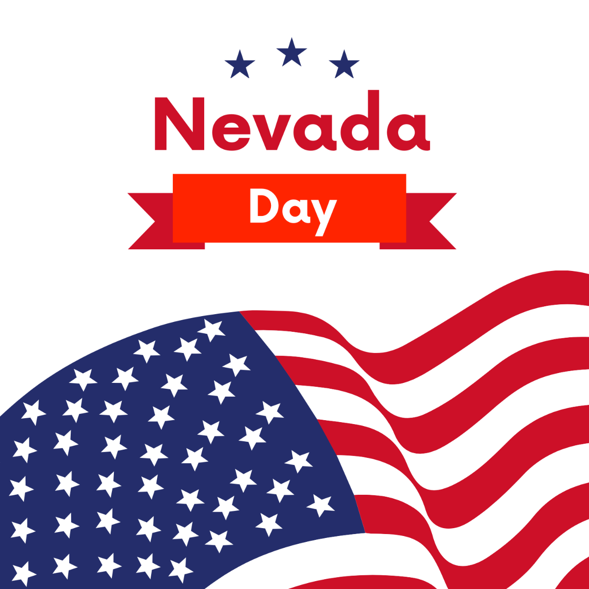 Nevada Day Cartoon Vector Template