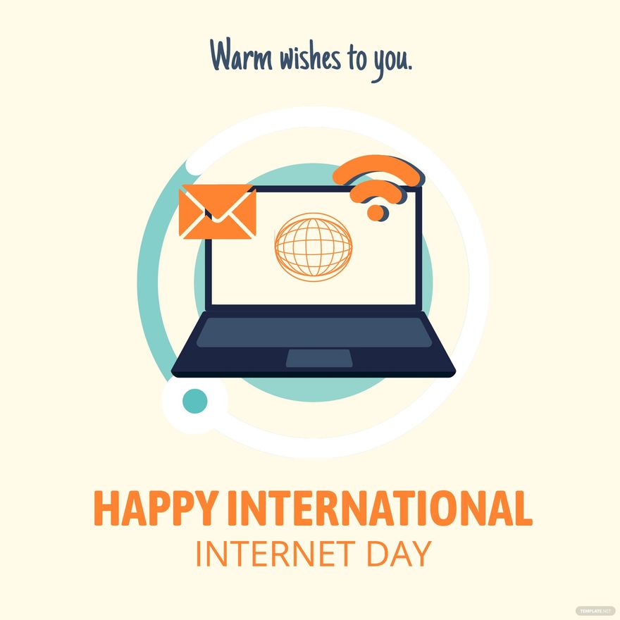 International Internet Day Wishes Vector