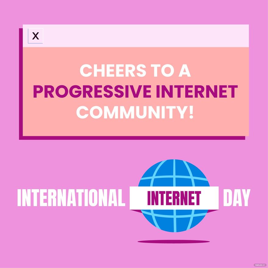 International Internet Day Flyer Vector