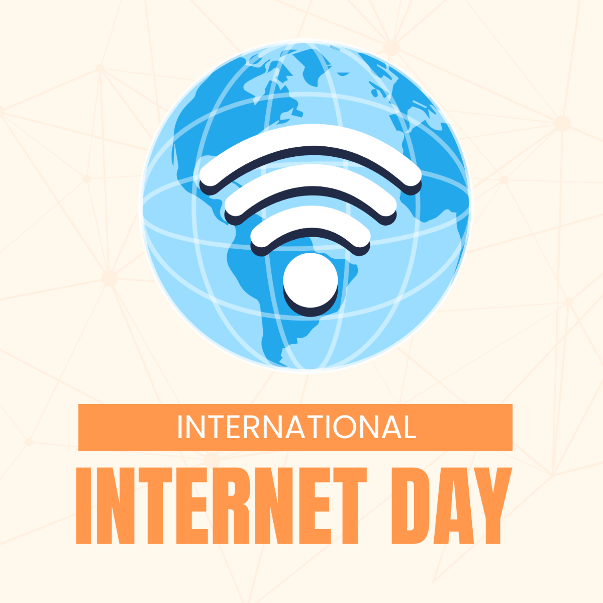 International Internet Day Vector Template