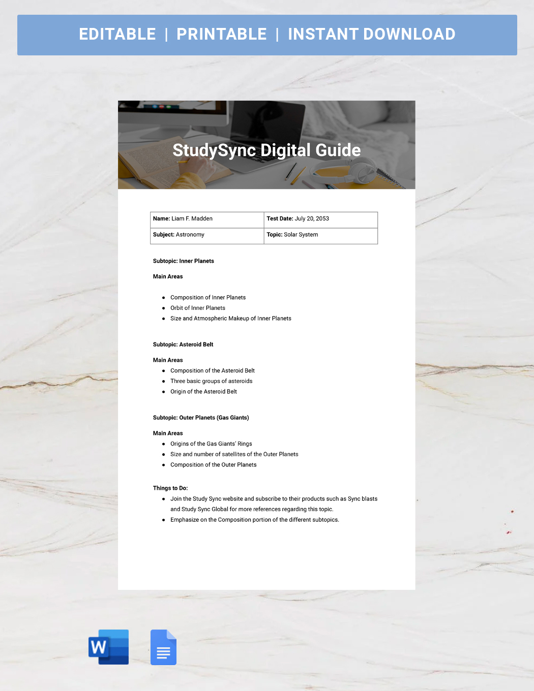 Study Sync Digital Guide Template in Word, Google Docs, Pages ...