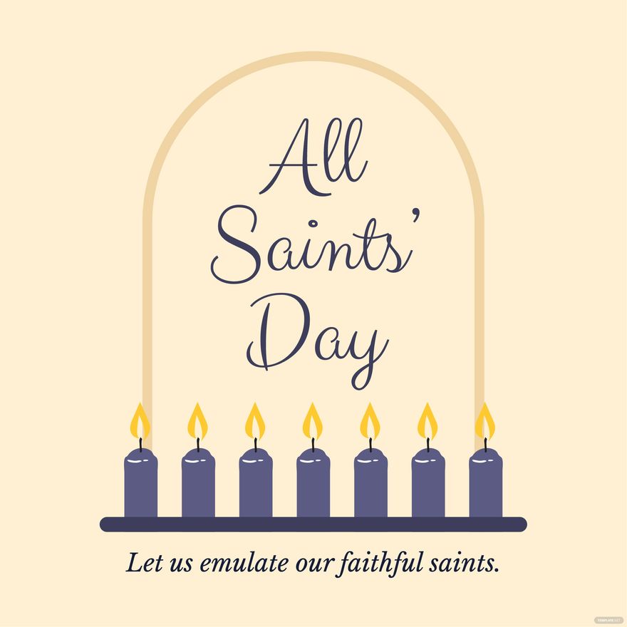 All Saints' Day Poster Vector