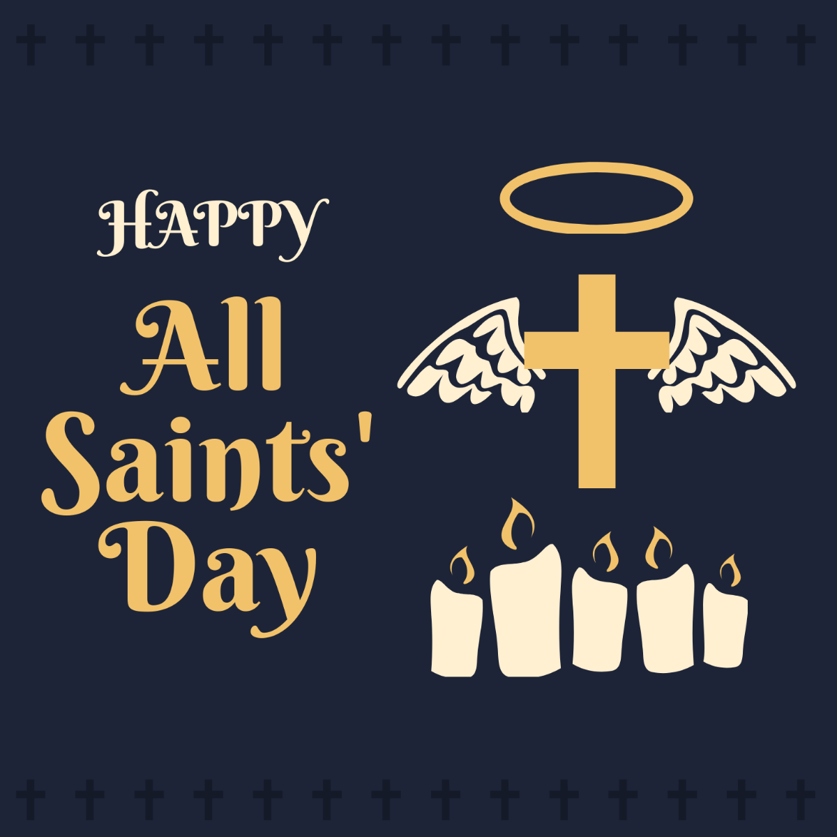 Happy All Saints' Day Vector Template