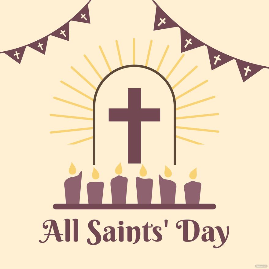Free All Saints' Day Illustration in Illustrator, PSD, EPS, SVG, JPG, PNG