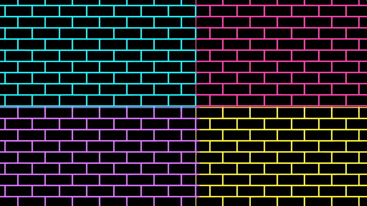 Free Neon Brick Background Template